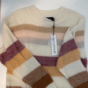 MINKPINK multi color cozy lightweight oversized sweater new size M